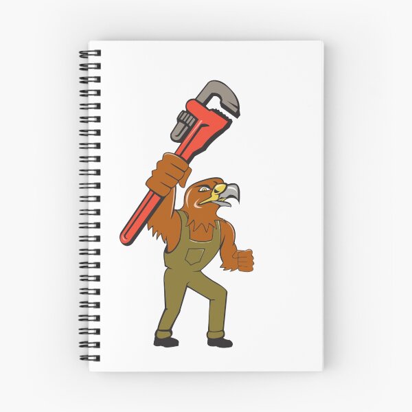 Item preview, Hawk Plumber Wrench Cartoon designed and sold by patrimonio.