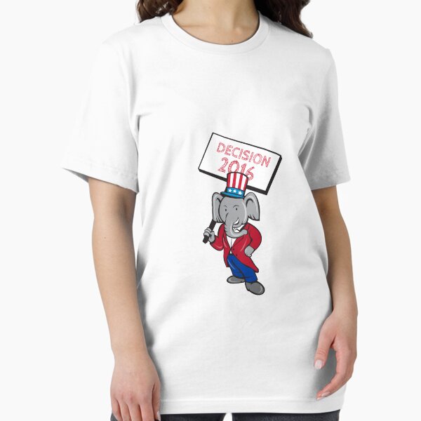 Item preview, Republican Elephant Mascot Decision 2016 Placard Cartoon designed and sold by patrimonio.