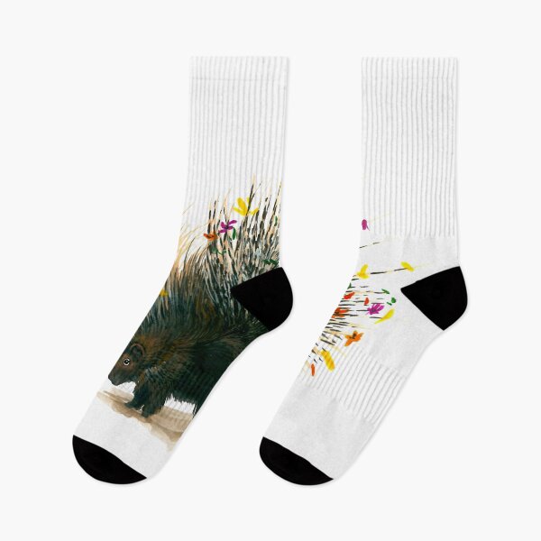 Item preview, Watercolor Porcupine with flowers designed and sold by CarolineJordaan.