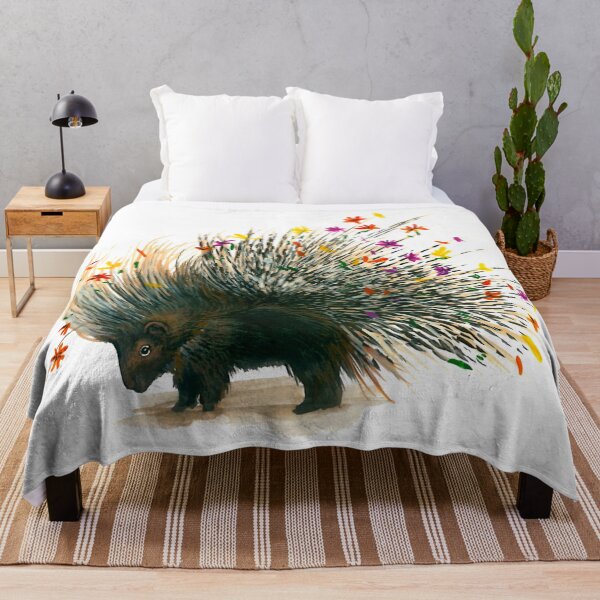 Item preview, Watercolor Porcupine with flowers designed and sold by CarolineJordaan.