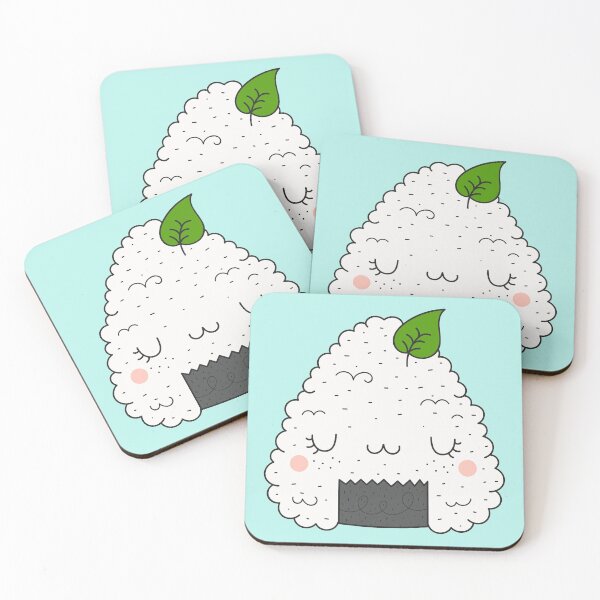 Item preview, Kawaii Sushi Sleeping Onigiri Adorable Cute Japanese Food Illustration designed and sold by SlushySushi.