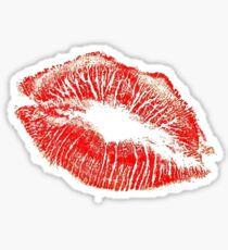 Roter Kussmund Sticker