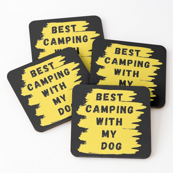 Item preview, Best Camping With My Dog Funny Hiking Quote designed and sold by mirzadesign.