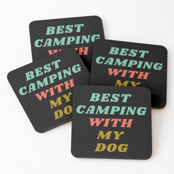 Item preview, Best Camping With My Dog Funny Hiking Quote designed and sold by mirzadesign.