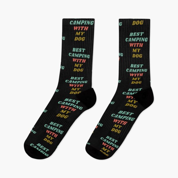 Item preview, Best Camping With My Dog Funny Hiking Quote designed and sold by mirzadesign.