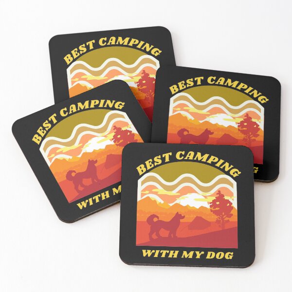 Item preview, Best Camping With My Dog Funny Hiking Quote designed and sold by mirzadesign.