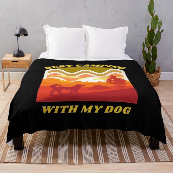 Item preview, Best Camping With My Dog Funny Hiking Quote designed and sold by mirzadesign.