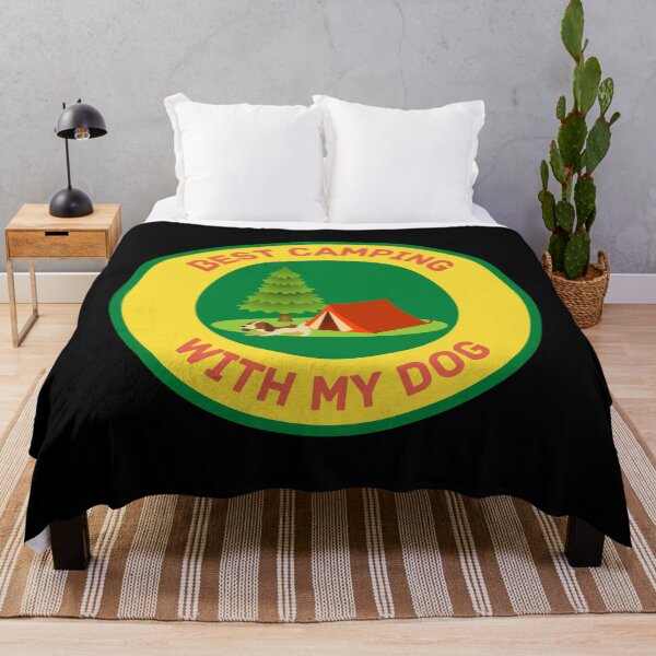 Item preview, Best Camping With My Dog Funny Hiking Quote designed and sold by mirzadesign.