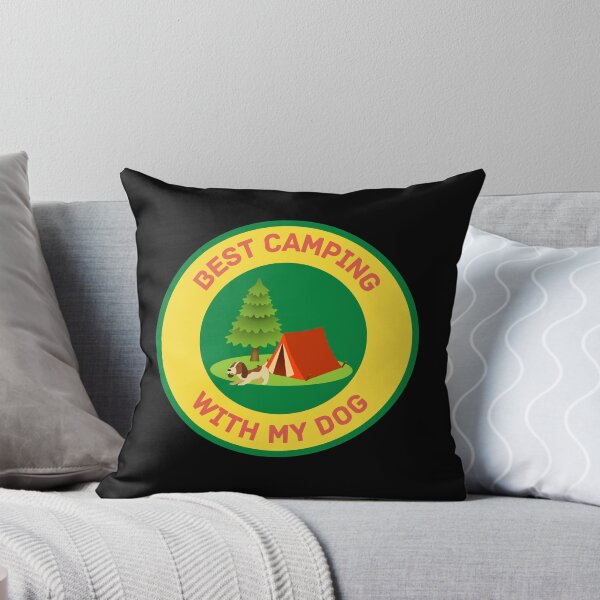 Item preview, Best Camping With My Dog Funny Hiking Quote designed and sold by mirzadesign.