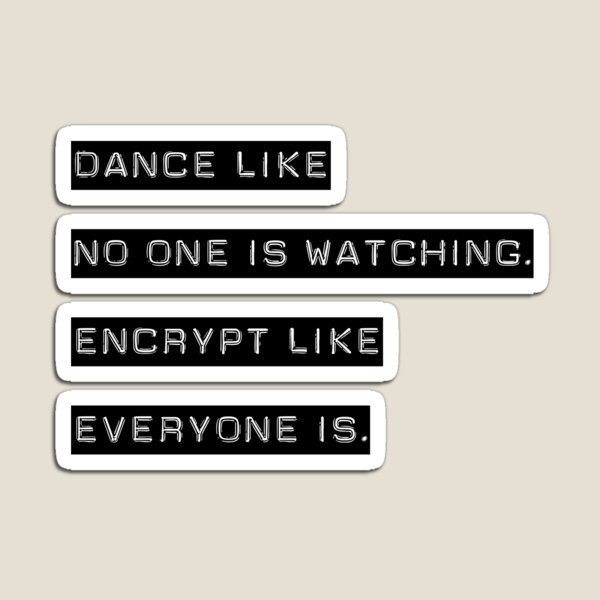 Encrypt like everyone is watching (B&W BG) Magnet