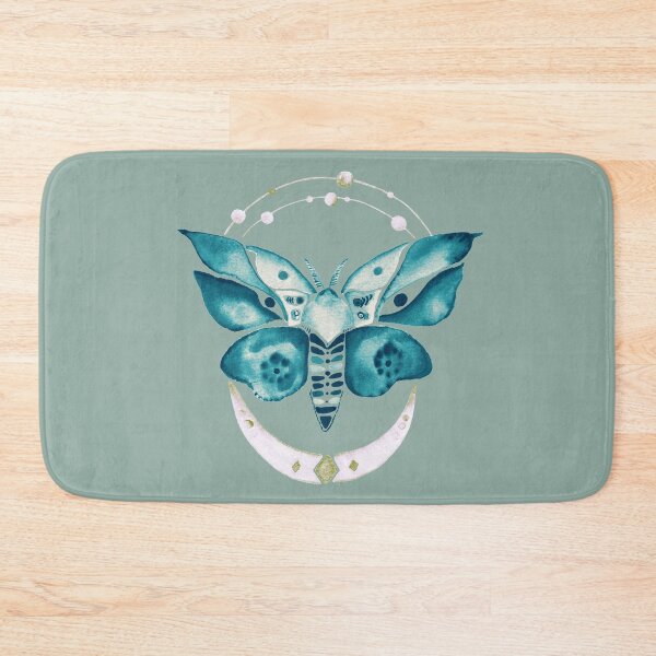 Item preview, Watercolor lunar turquoise crystal moth  designed and sold by Isabelle-T.
