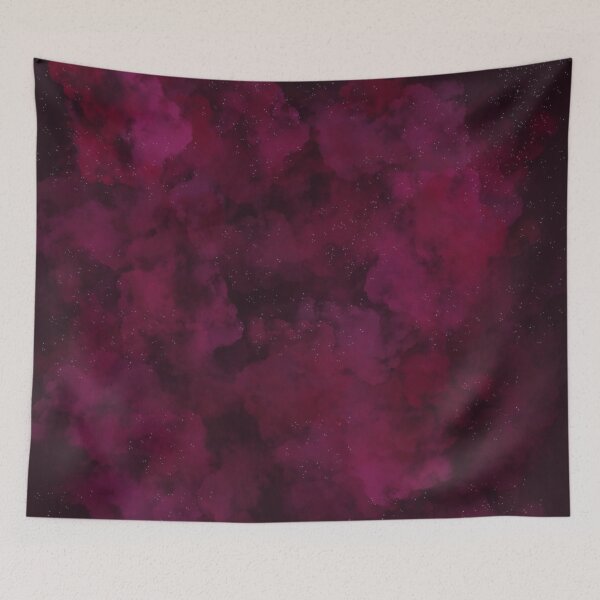 Item preview, Fox fur burgundy nebula galaxy universe art- nebula galaxy designed and sold by Tanuja  Sharma.