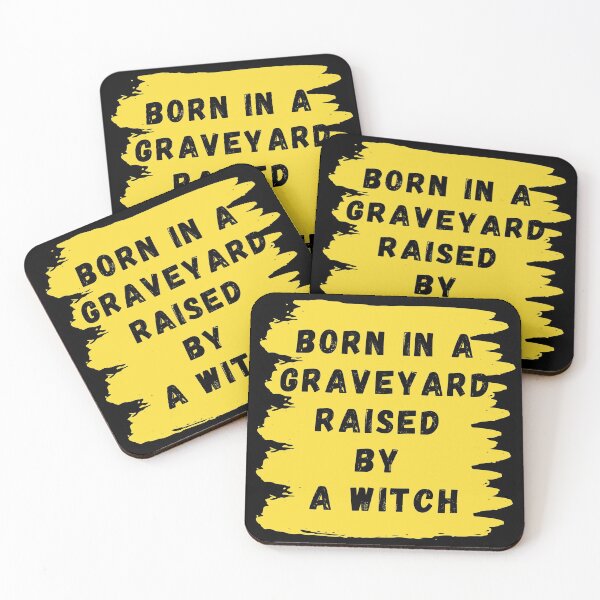 Item preview, Born In A Graveyard Raised By A Witch Funny Halloween designed and sold by mirzadesign.