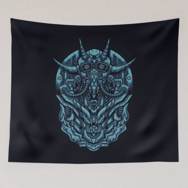 Item preview, Artistic Cyber Devil Mask - unique design designed and sold by Froyd Wess.