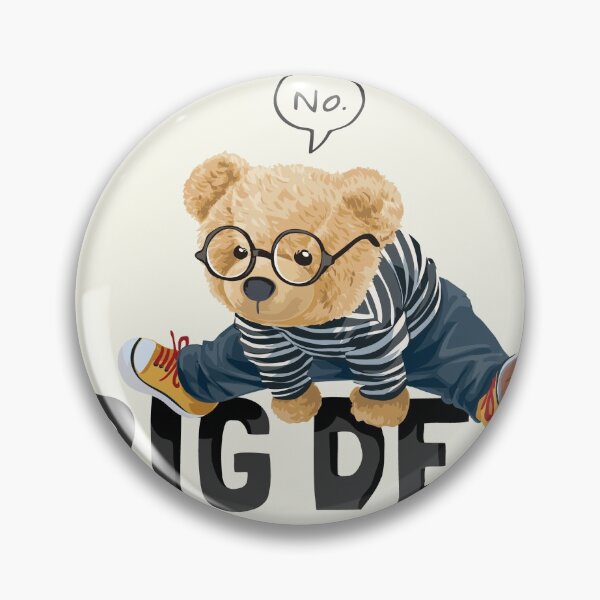 Item preview, Cute Bear Toy Glasses Jumping Big Deal Slogan designed and sold by Peekonet.