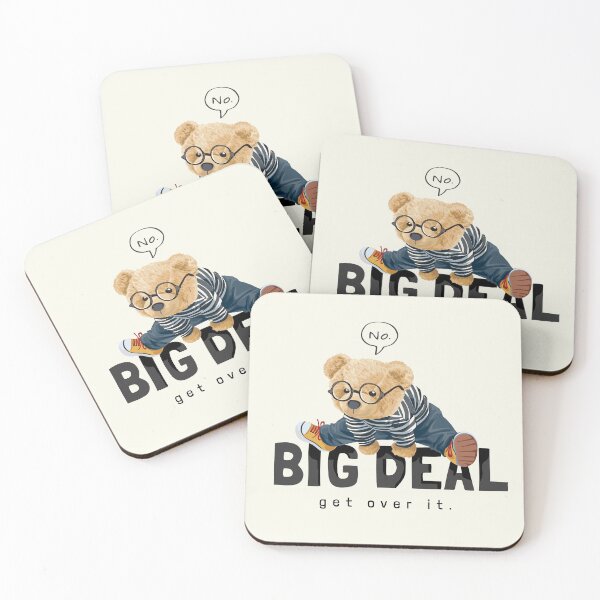 Item preview, Cute Bear Toy Glasses Jumping Big Deal Slogan designed and sold by Peekonet.
