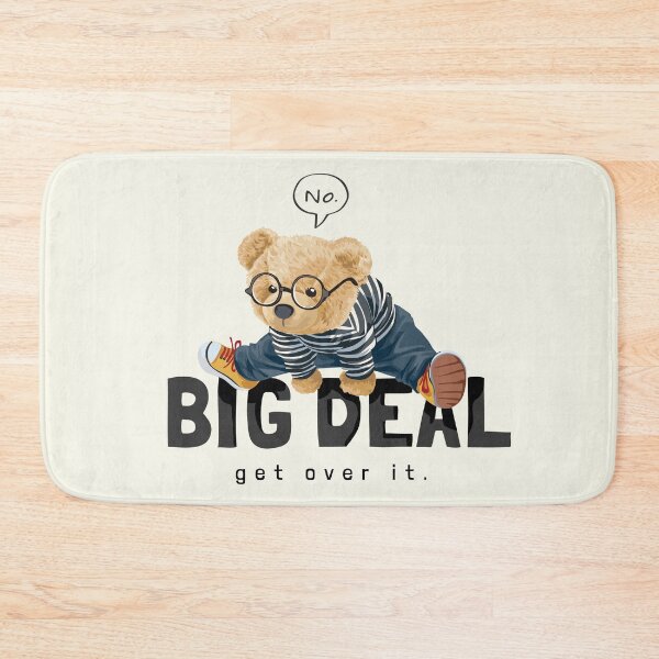 Item preview, Cute Bear Toy Glasses Jumping Big Deal Slogan designed and sold by Peekonet.