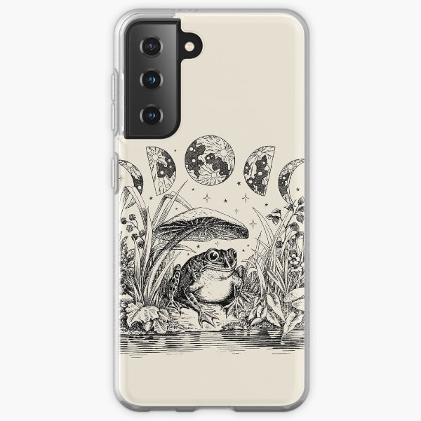 Cute Cottagecore Aesthetic Frog Mushroom Moon Witchy Vintage Samsung Galaxy Soft Case