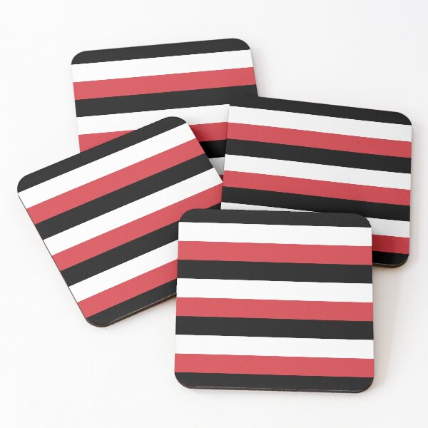 Item preview, 3 Large RED, BLACK and WHITE Horizontal STRIPES designed and sold by RachelMacht.