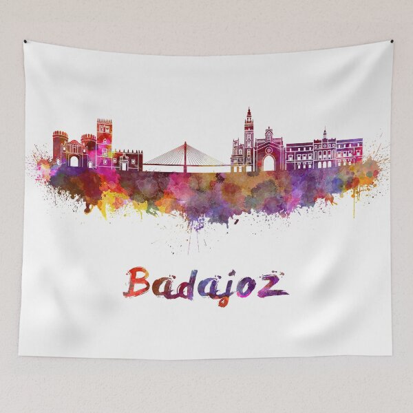 Item preview, Badajoz skyline in watercolor designed and sold by paulrommer.