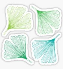 Ginkgo Leaves_color Sticker