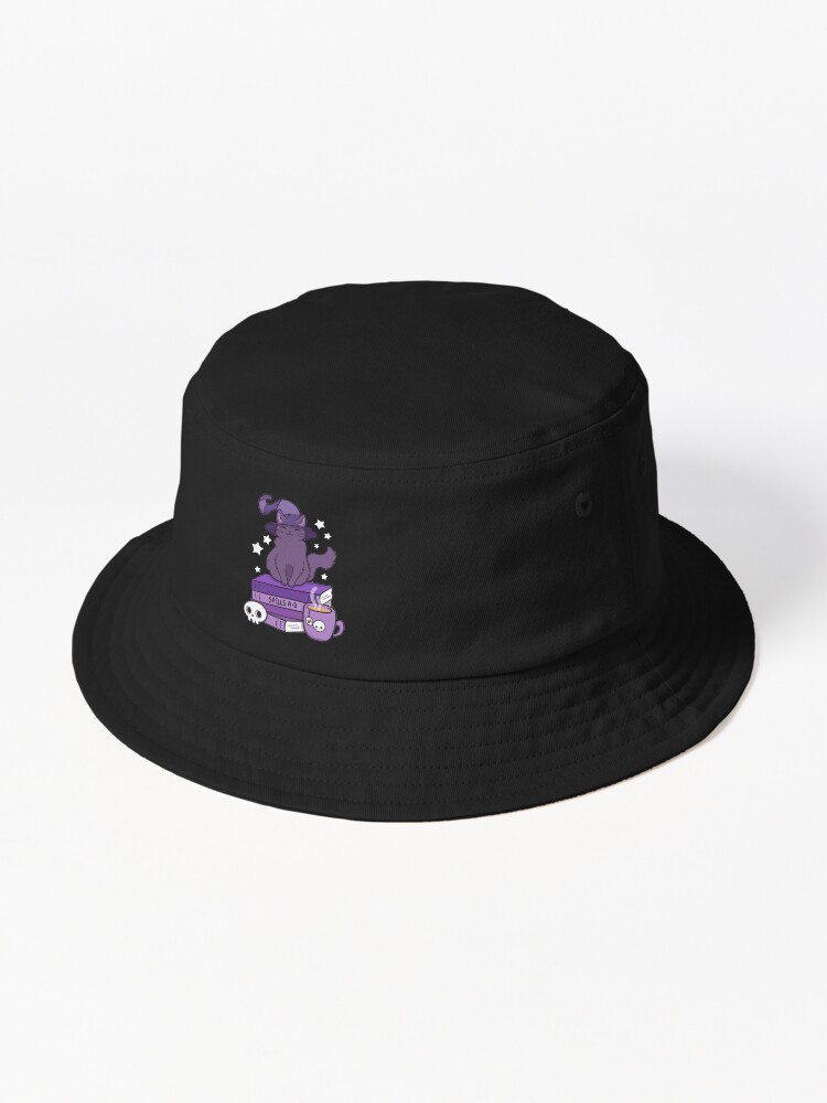 Imagen 1 de 6, Gorro de pescador con la obra Familiar felino 02 // Negro | Nikury, diseñada y vendida por nikury.