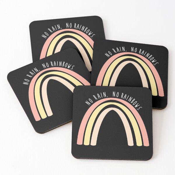 Item preview, No Rain, No Rainbows - white letters designed and sold by Stationarystuff.