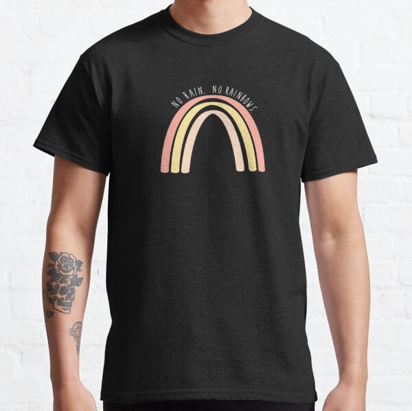 No Rain No Rainbow women's graphic tee - black