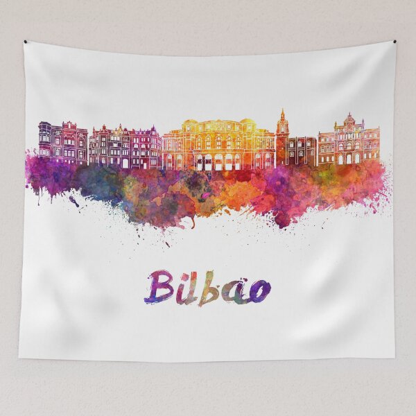 Item preview, Bilbao skyline in watercolor designed and sold by paulrommer.