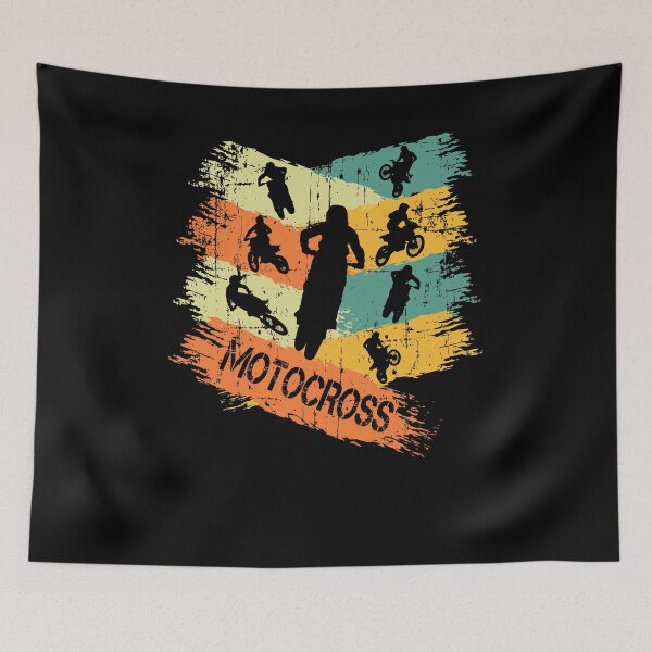 Item preview, Retro Vintage Distressed Style Motocross Enduro Silhouette designed and sold by starider.