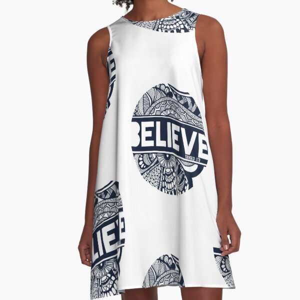 Believe Doodle A-Line Dress