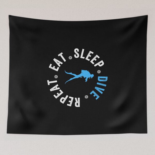 Item preview, eat sleep DIVE repeat designed and sold by Limatees.