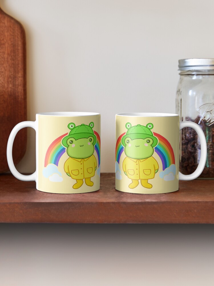 Kawaii Frog with Rainbow Hat: Cottagecore Aesthetic, Pastel Hippy Theme,  Perfect for Teens, Featuring Happy Anime Froggy Coffee Mug for Sale by  MinistryOfFrogs