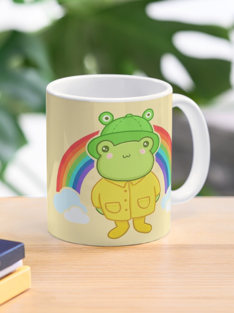 kawaii & happy green frog froggy sitting' Mug