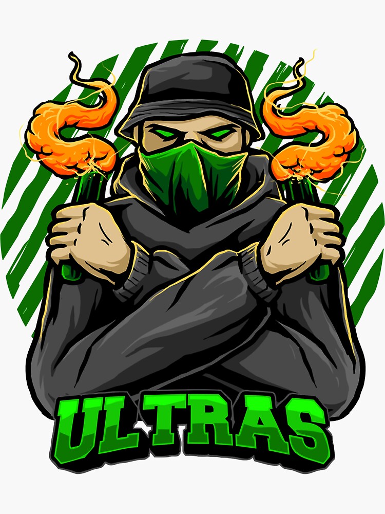 Sticker Green Boys Colmar Ultra Supporter Foot - Autocollant écharpe Kop