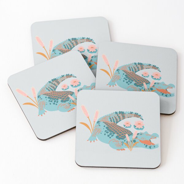 Item preview, Colorful Jungle - alligator and crocodile in swamp designed and sold by Verubi.