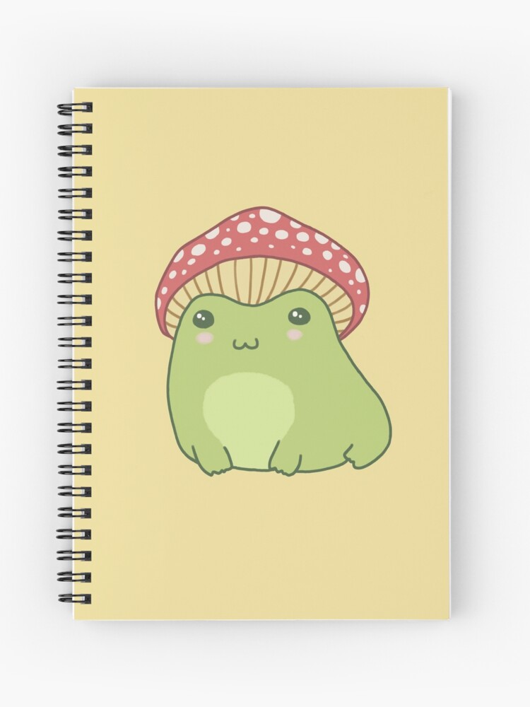 Notebook: Cute Frog With Mushroom Hat, Lined Journal