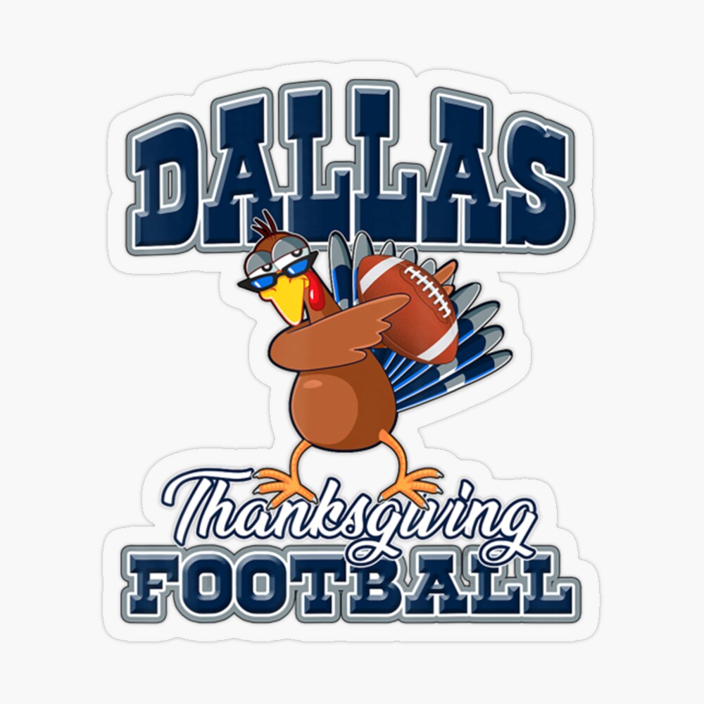 Dallas Thanksgiving Day Funny Turkey Playing Texas Poster for