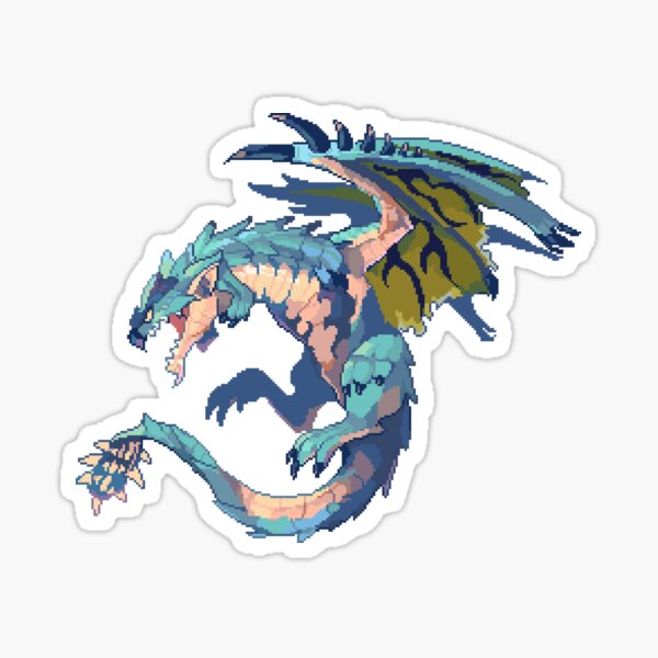 Huntable blue dragon monster Sticker