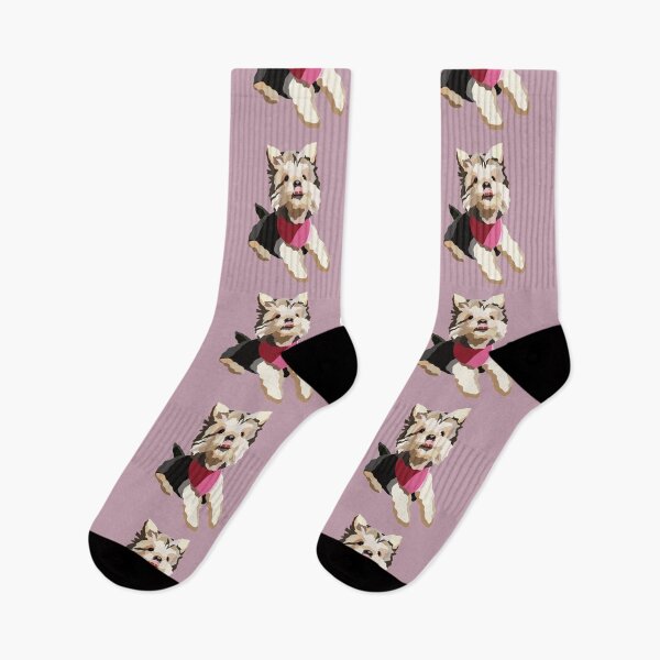 Item preview, Yorkie Pink Scarf Dog Portrait Digital Illustration designed and sold by sherylwylie.