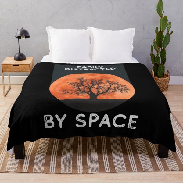 Item preview, Easily Distracted By Space - Night Moon - A Great Design For gifts For Space Enthusiasts designed and sold by crazycollective.