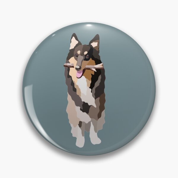 Item preview, Rough Coat Collie with Stick Portrait Digital Illustration designed and sold by sherylwylie.