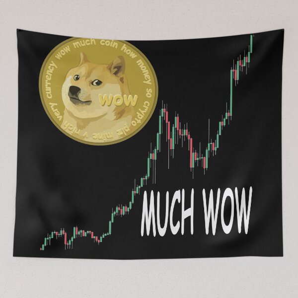Item preview, DOGEcoin. Much wow! Optimised for dark merch. designed and sold by shaynetwright.