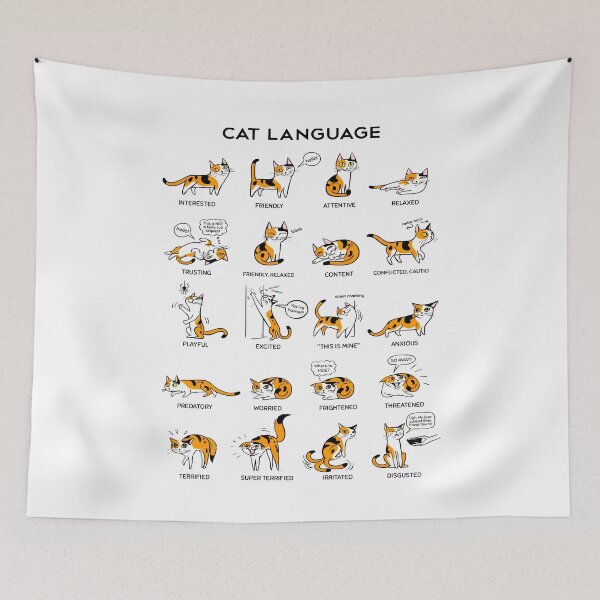 Item preview, Cat Language Poster Gift For Meow Cute designed and sold by Harrison-Dream.