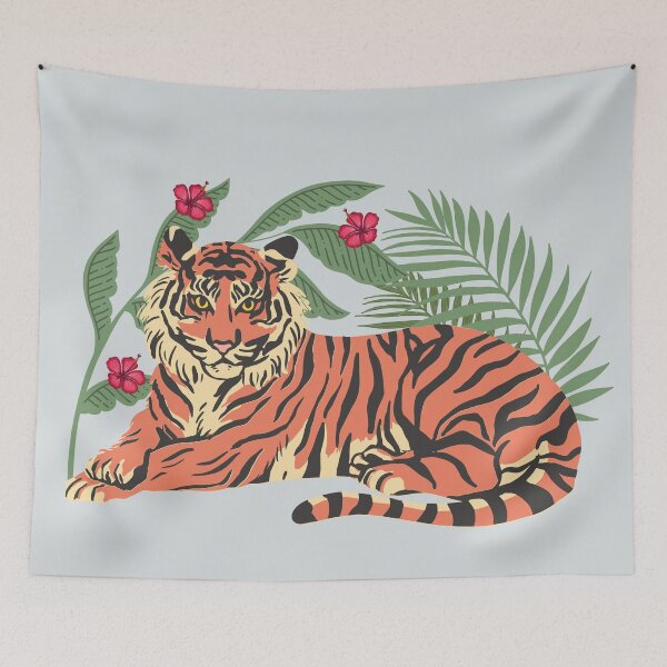 Item preview, Colorful Jungle - Tiger between the leaves designed and sold by Verubi.