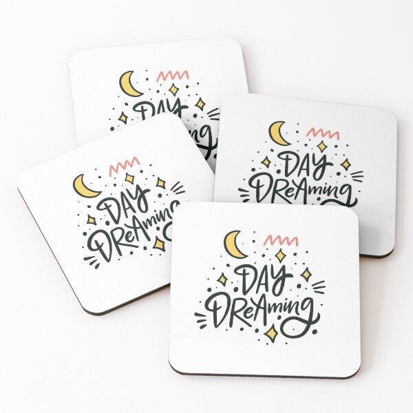 Item preview, Day Dreaming Hand Drawn Colorful Lettering Phrase Modern Calligraphy Vector Illustration designed and sold by Peekonet.
