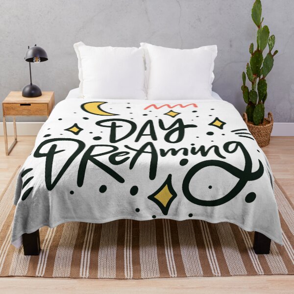 Item preview, Day Dreaming Hand Drawn Colorful Lettering Phrase Modern Calligraphy Vector Illustration designed and sold by Peekonet.