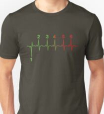 Motorcycle Shifting Gears Life Line Heartbeat Six Speed Rev Tee Shirt Unisex T-Shirt