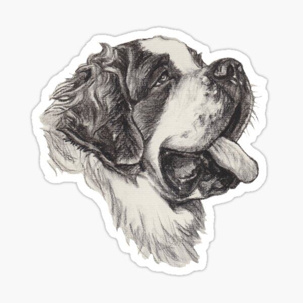 Item preview, Saint Bernard Dog Portrait designed and sold by LaLanny.