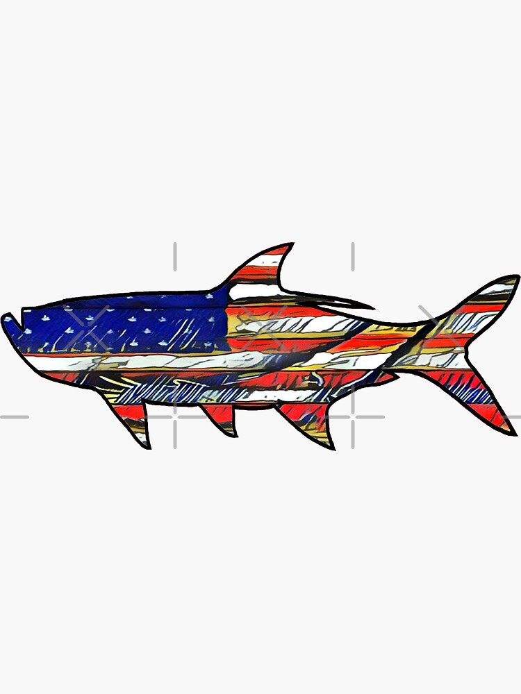 USA Flag Tarpon | Sticker